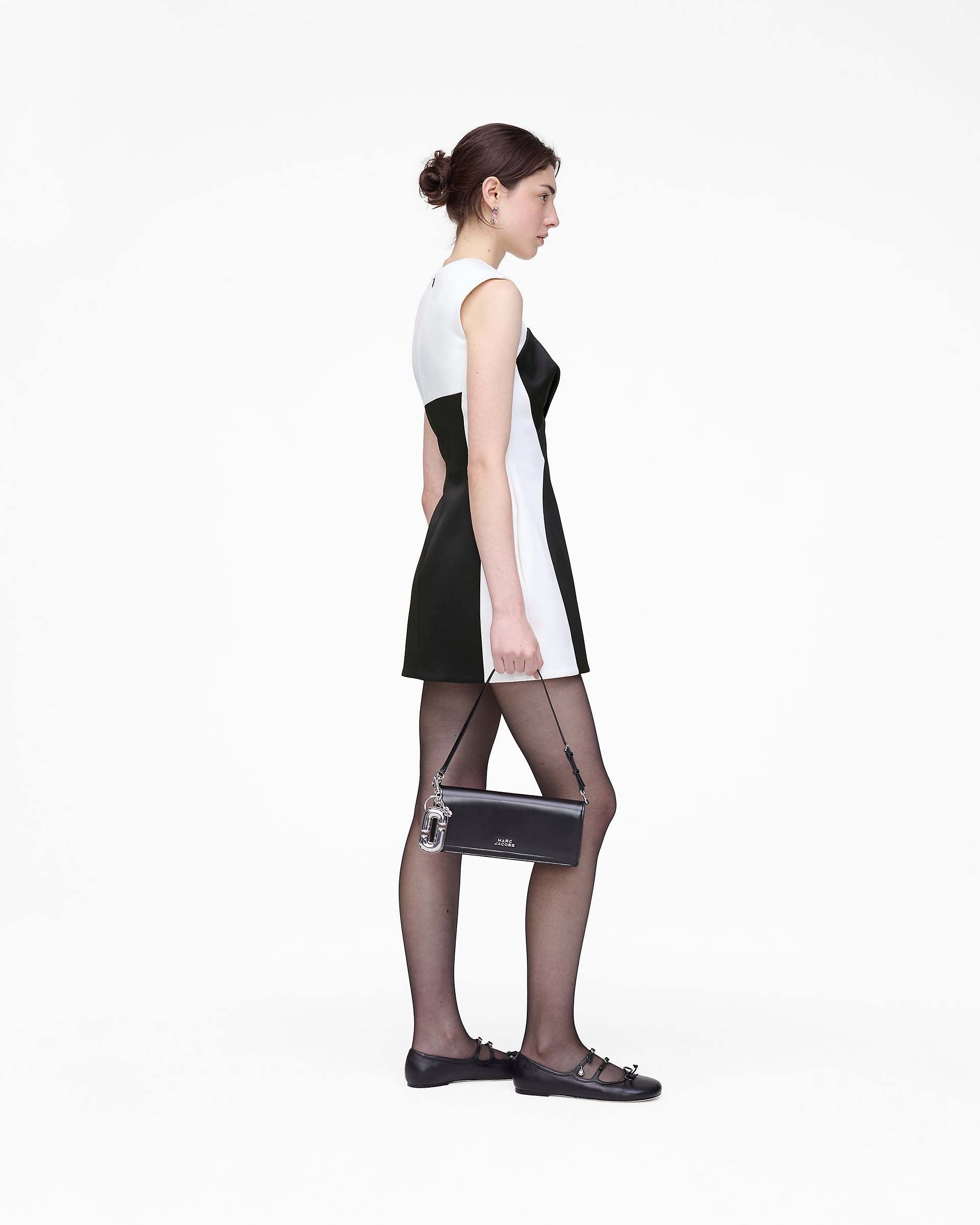 Seamed Up Satin Dress - Black/White | Marc Jacobs sale