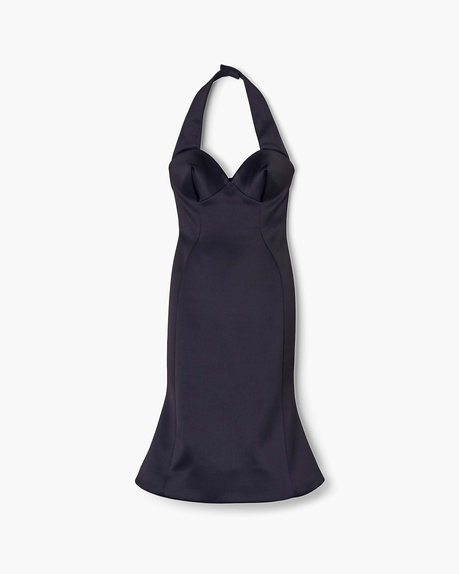Sculpted Satin Halter Dress - Black | Marc Jacobs for sale