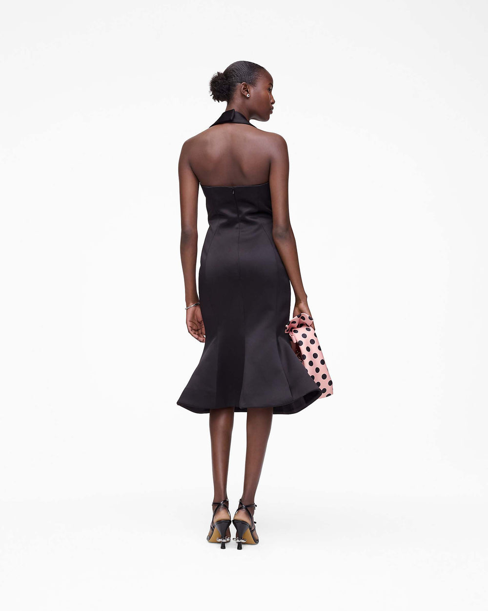 Sculpted Satin Halter Dress - Black | Marc Jacobs for sale