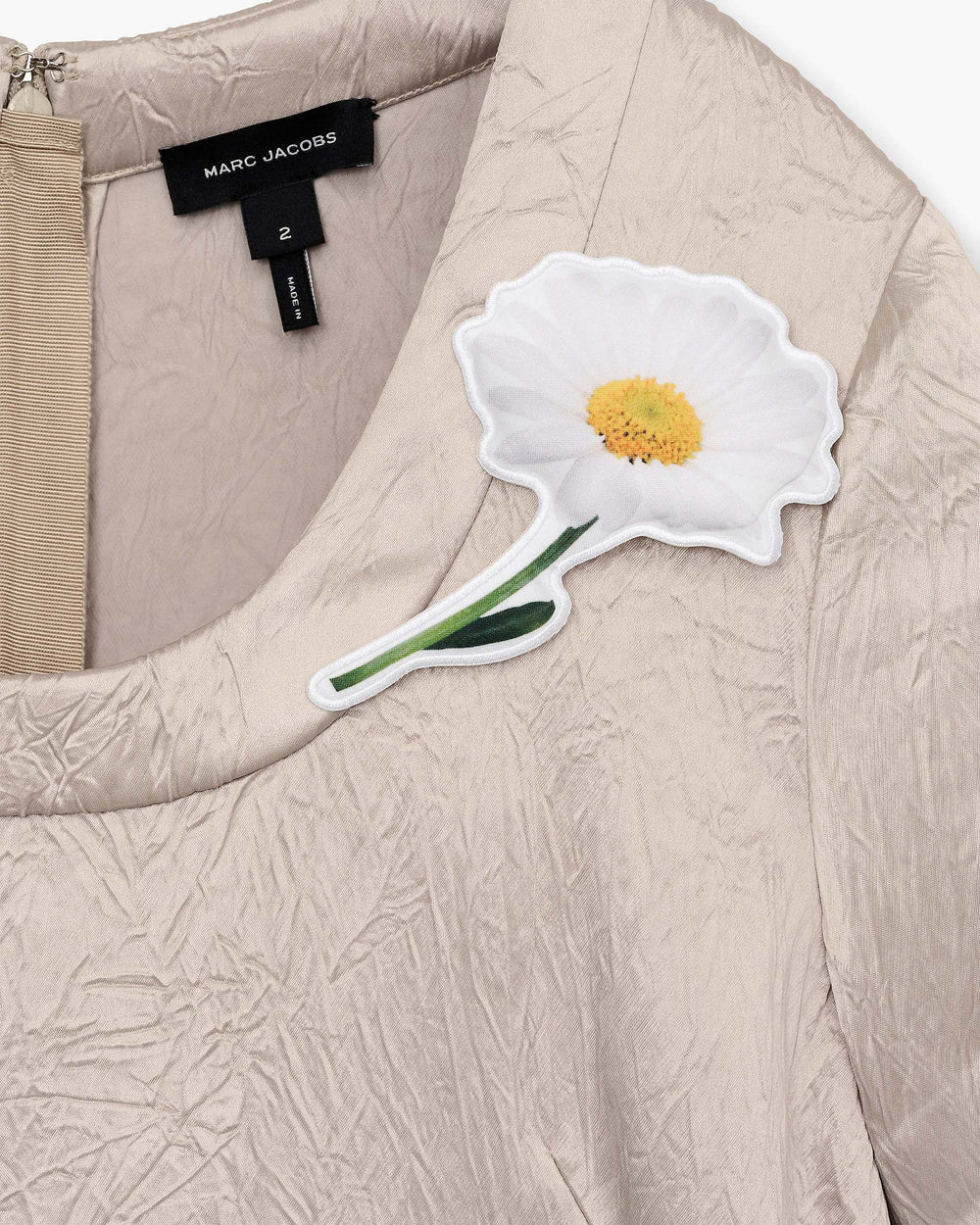 Crushed Satin Dress - Champagne | Marc Jacobs online