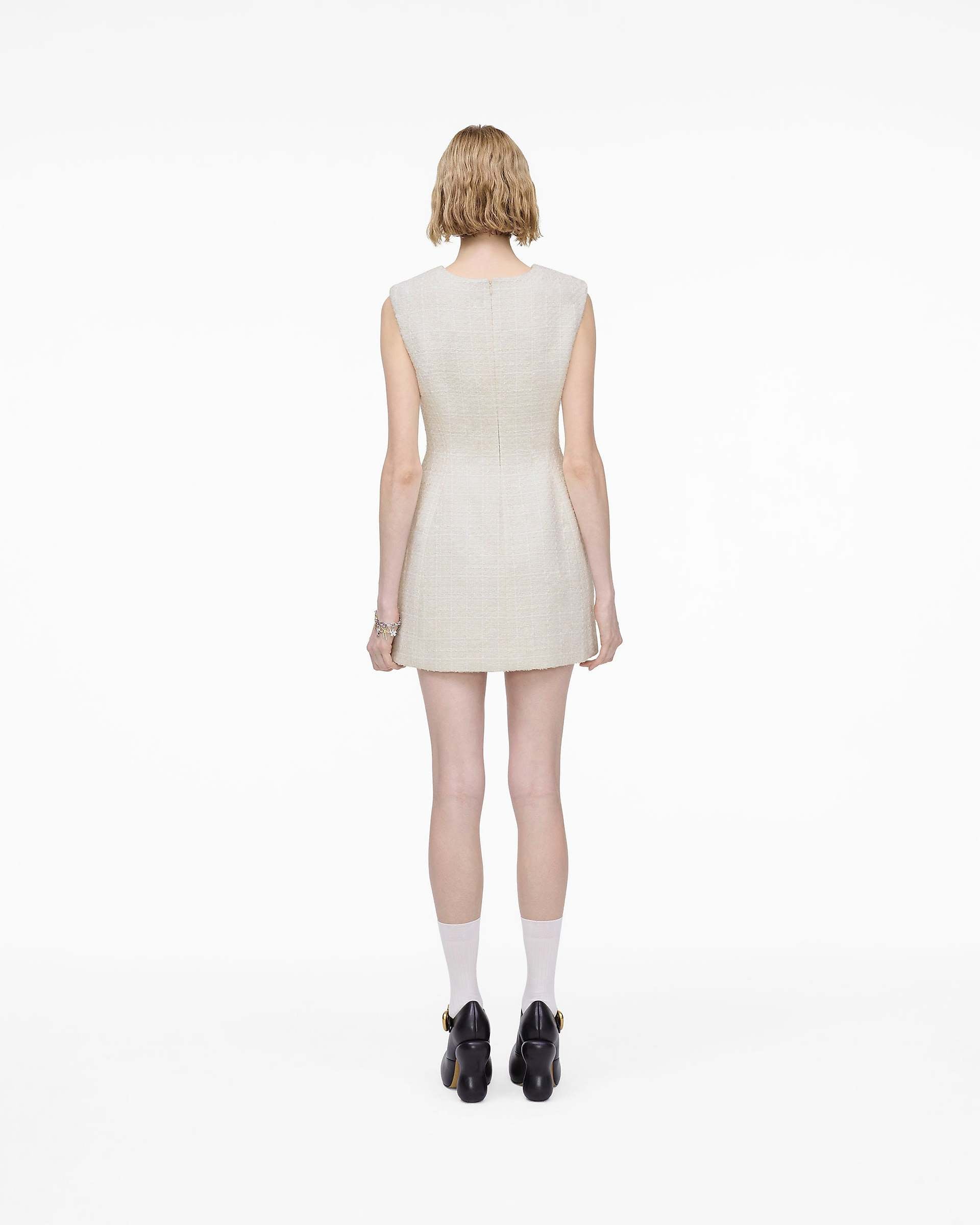 Sculptural Tweed Dress - Ivory | Marc Jacobs online