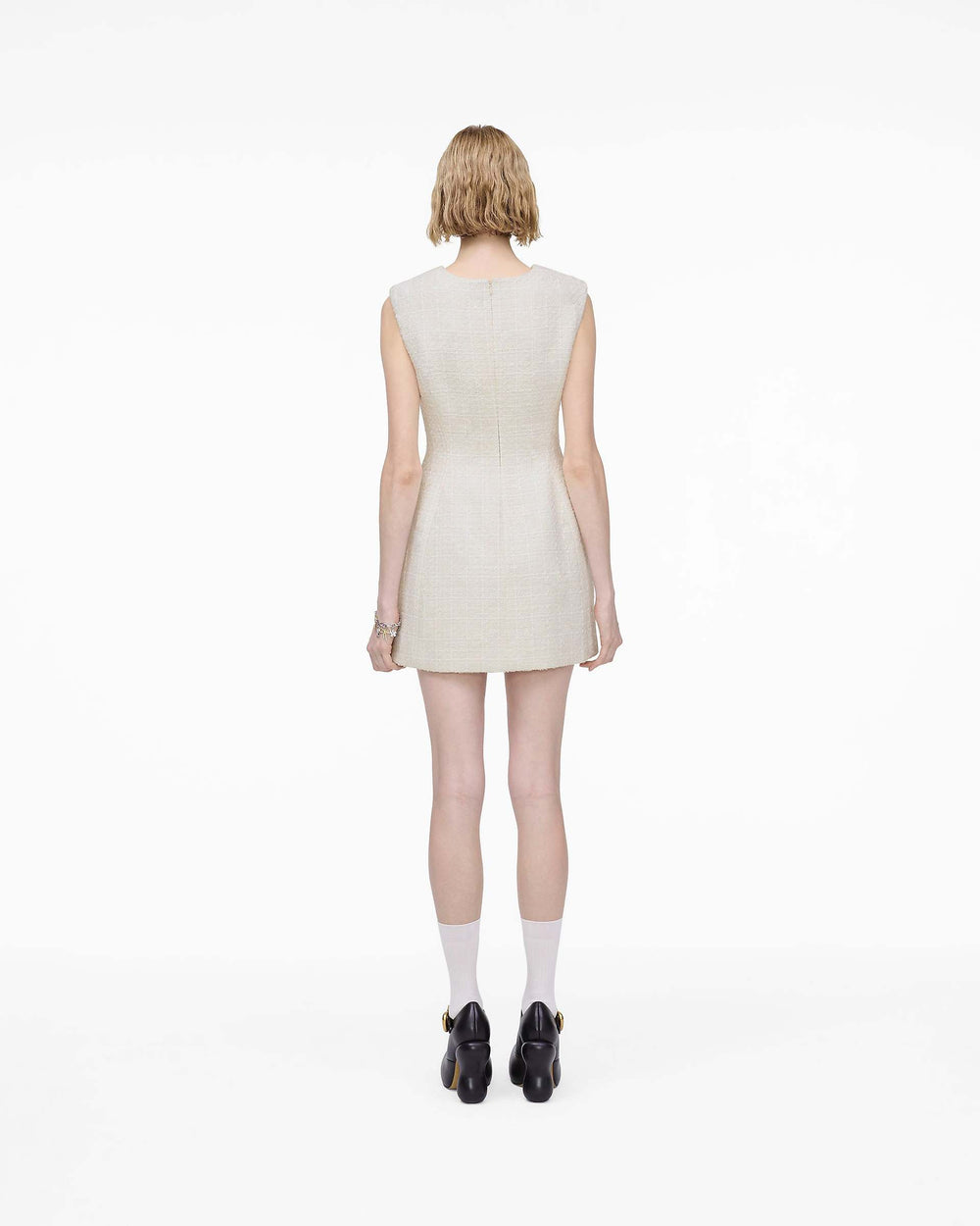 Sculptural Tweed Dress - Ivory | Marc Jacobs online