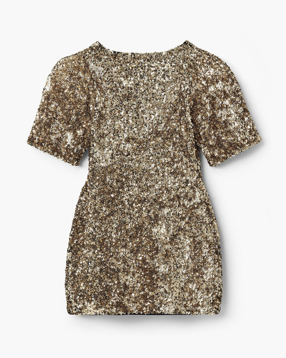 Sequin V-Neck Knit Dress - Gold | Marc Jacobs US