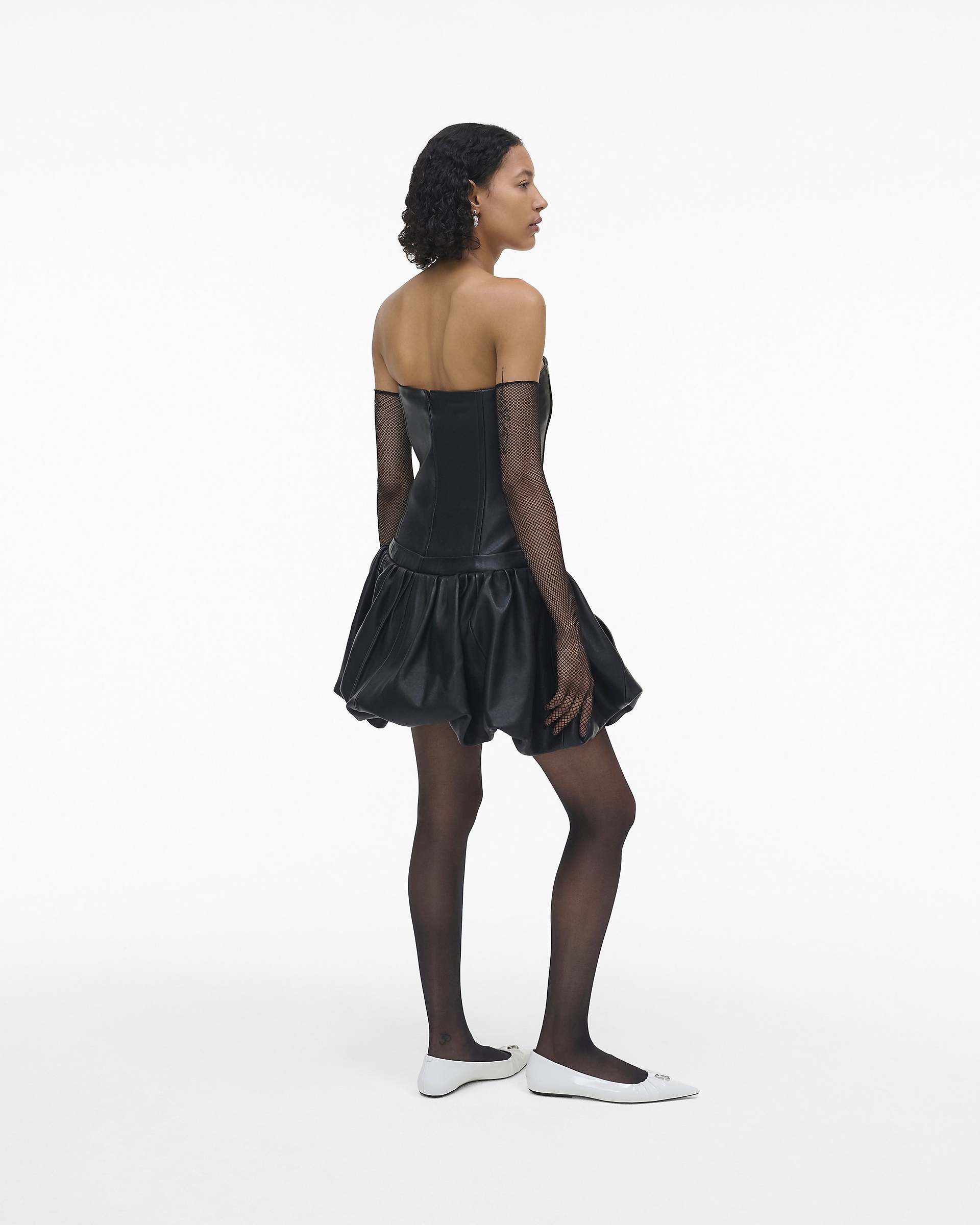 The Leather Bubble Dress - Black | Marc Jacobs online