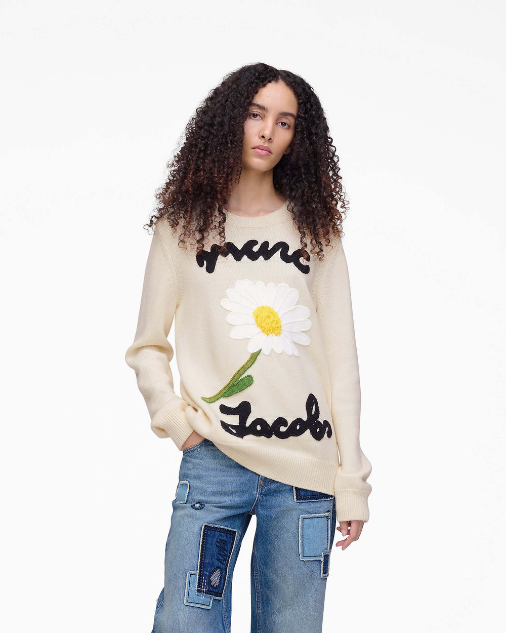 Marc Is Joy Jacquard Crewneck - Ivory | Marc Jacobs discount