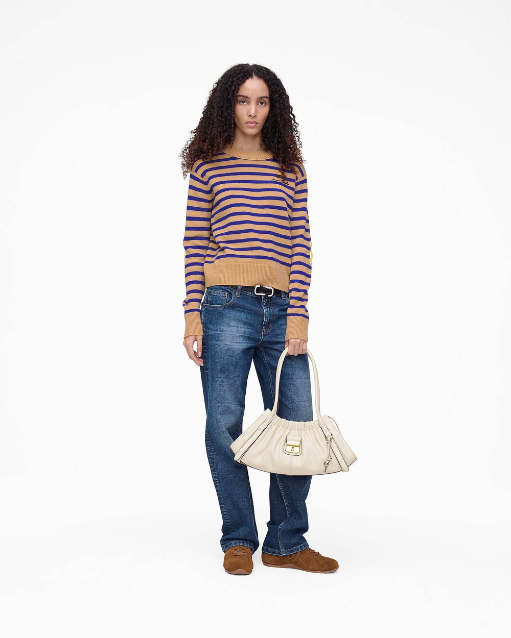 Joy Striped Crewneck - Camel/Pansy | Marc Jacobs sale