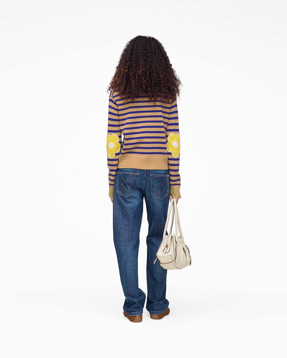Joy Striped Crewneck - Camel/Pansy | Marc Jacobs sale