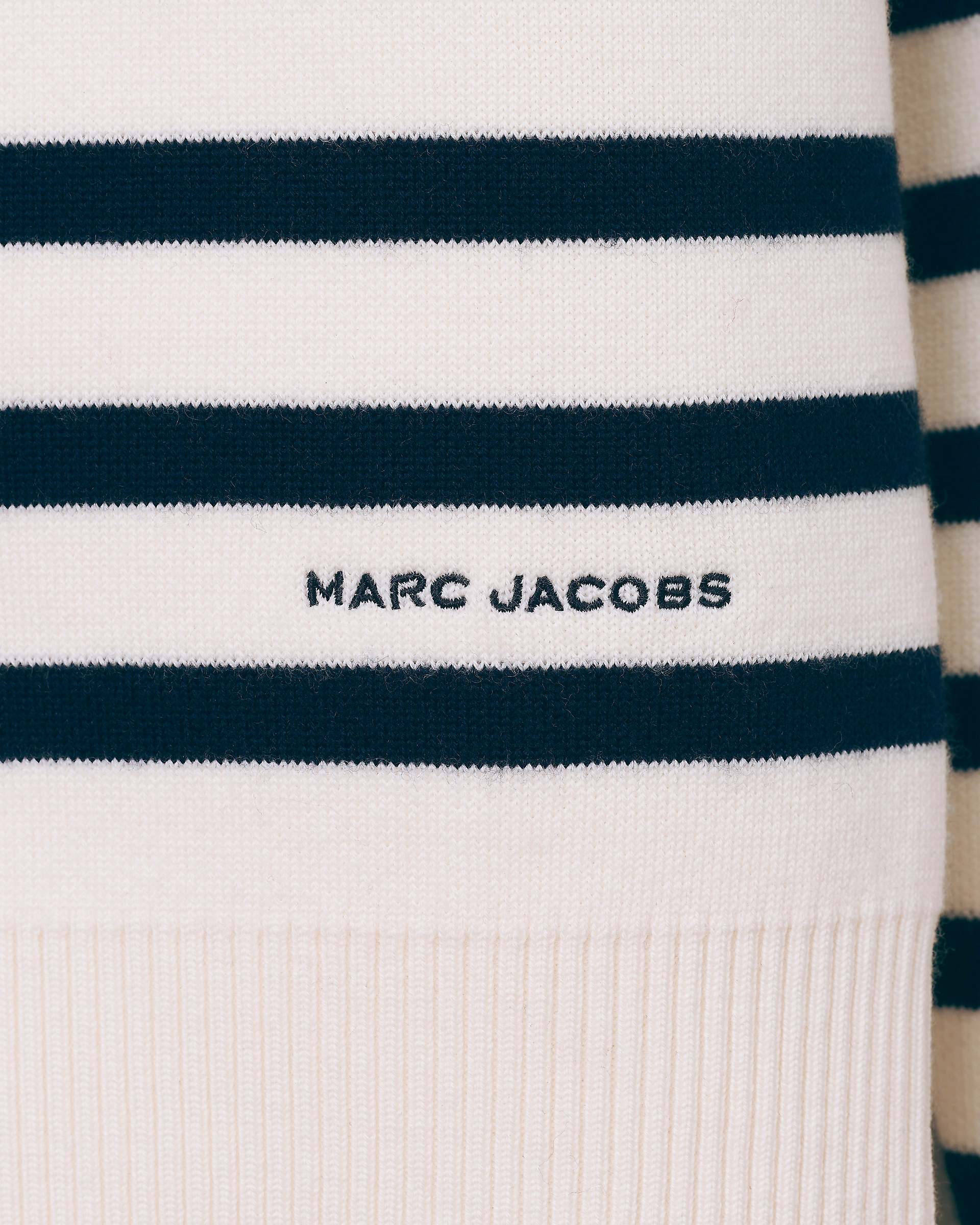 Breton Stripe Crewneck - White/Navy | Marc Jacobs on sale