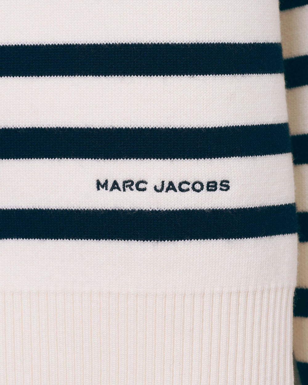 Breton Stripe Crewneck - White/Navy | Marc Jacobs on sale