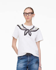 Trompe L'Oeil Scarf Baby Tee - White Multi | Marc Jacobs US