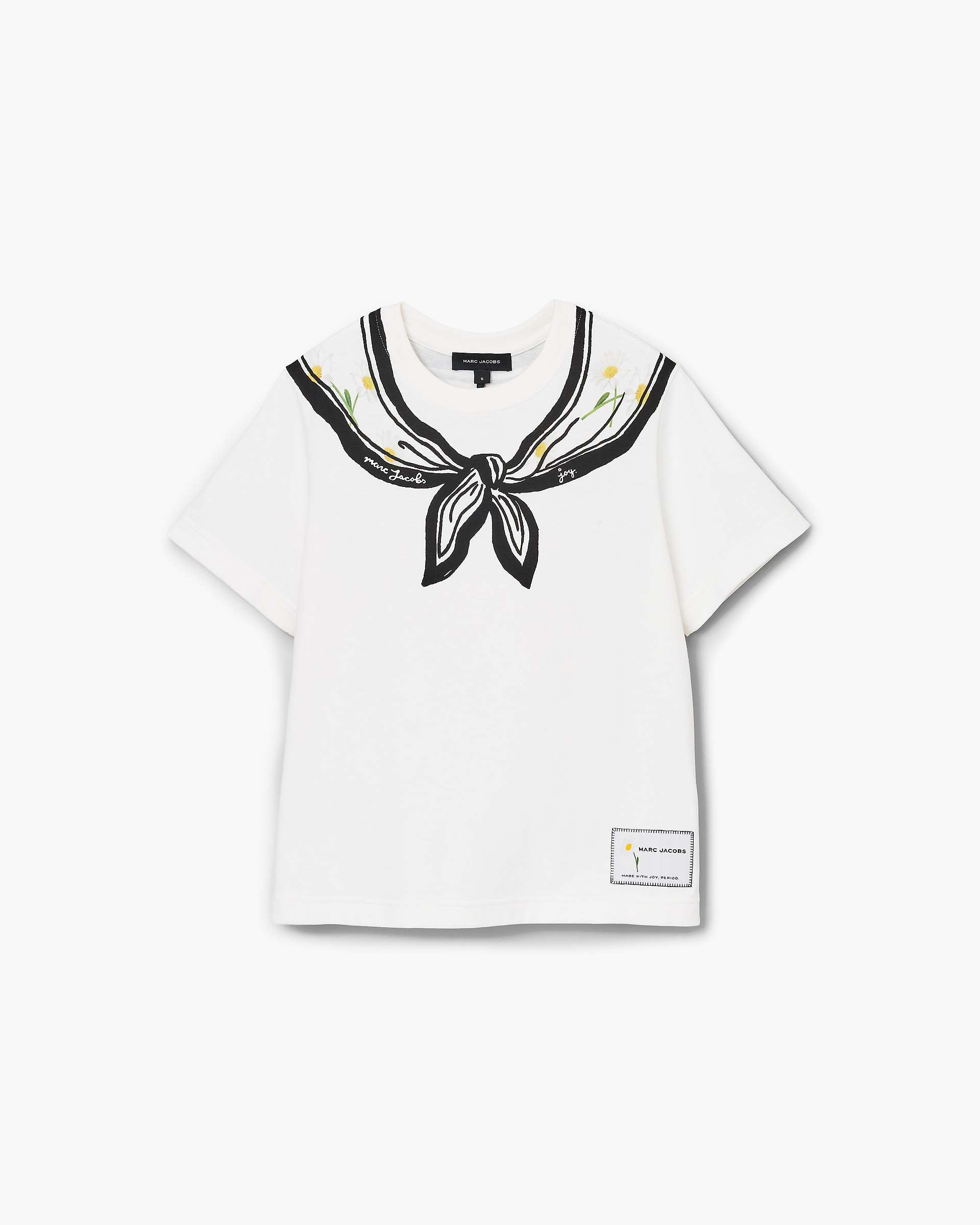 Trompe L'Oeil Scarf Baby Tee - White Multi | Marc Jacobs US