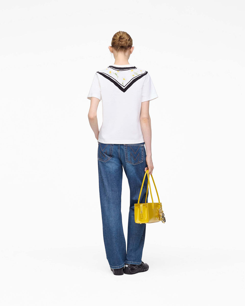 Trompe L'Oeil Scarf Baby Tee - White Multi | Marc Jacobs US