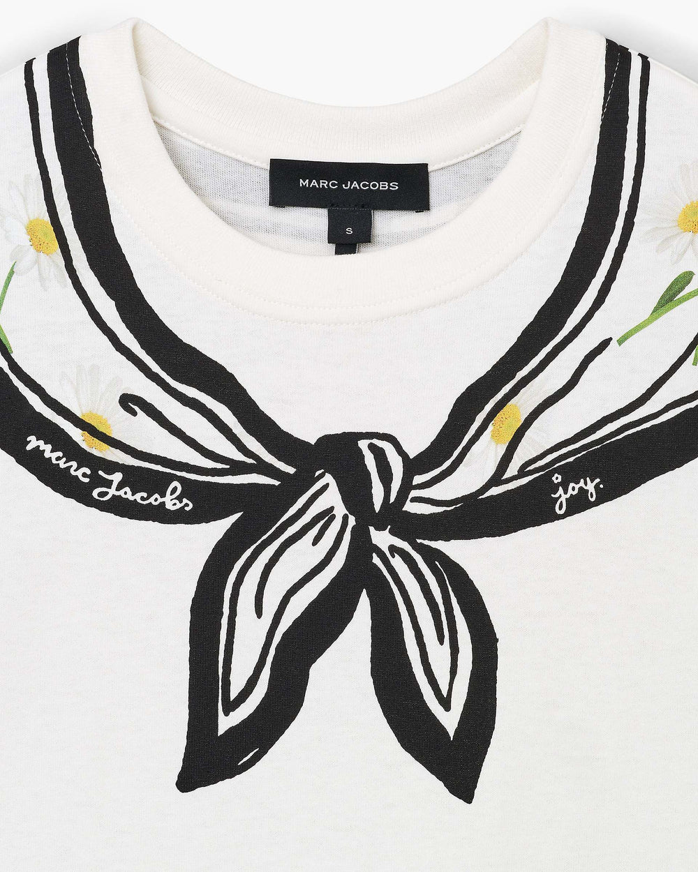 Trompe L'Oeil Scarf Baby Tee - White Multi | Marc Jacobs US