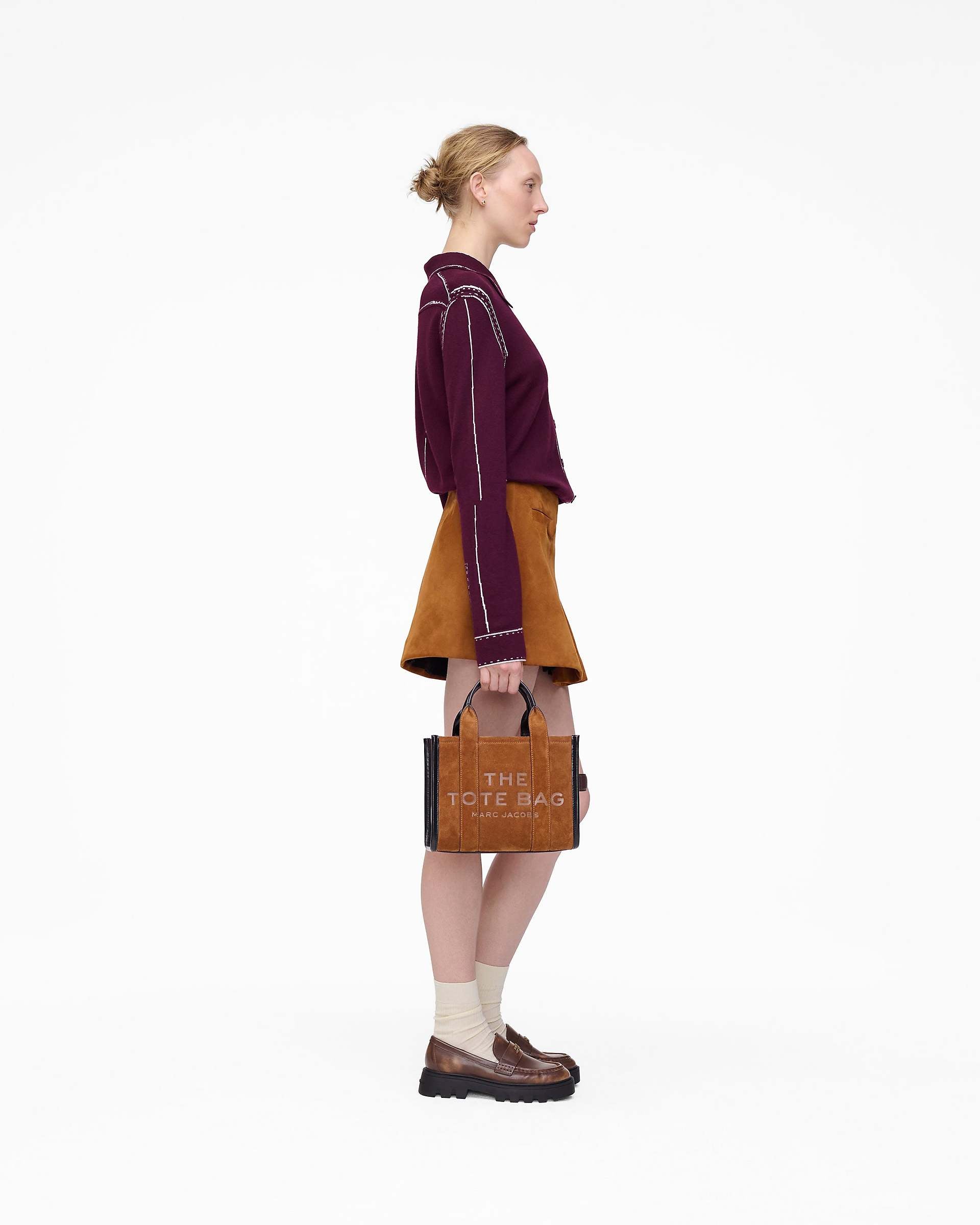 Trompe L'Oeil Knit Button Down - Dark Plum/Ivory | Marc Jacobs discount