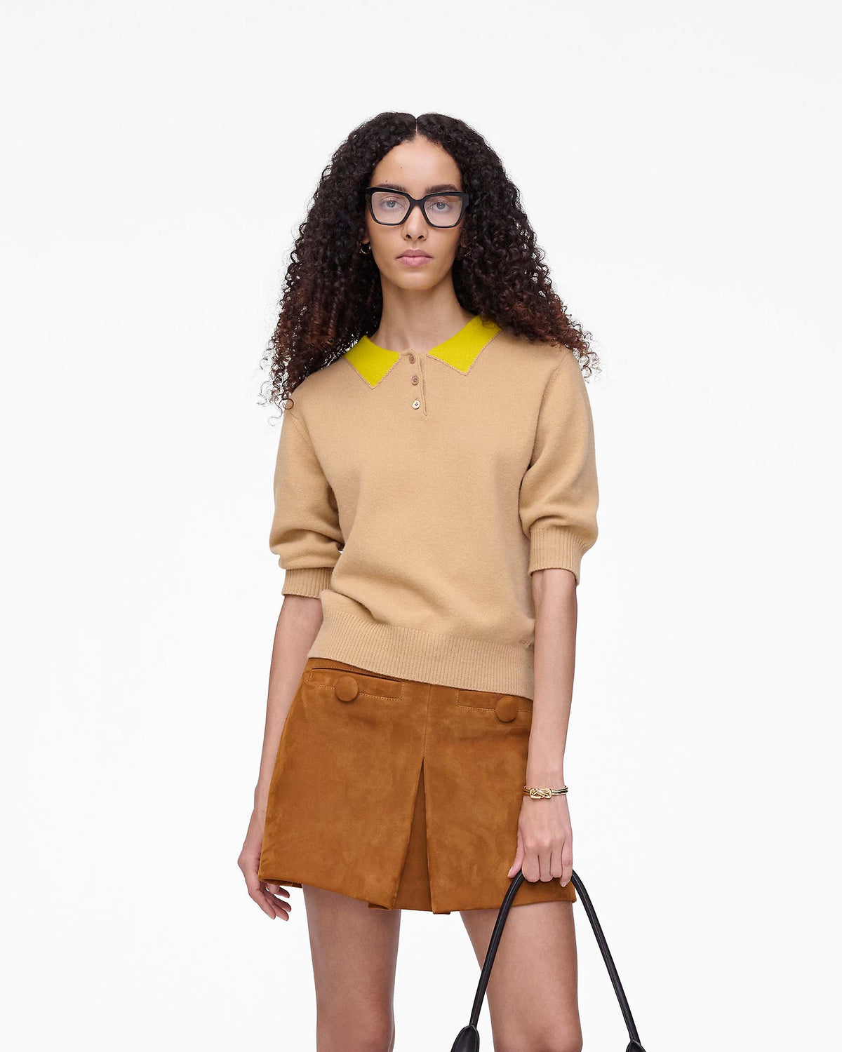 Trompe L'Oeil Knit Polo - Camel | Marc Jacobs sale