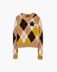 Preppy Daisy Argyle Crewneck - Joy Yellow Multi | Marc Jacobs for sale