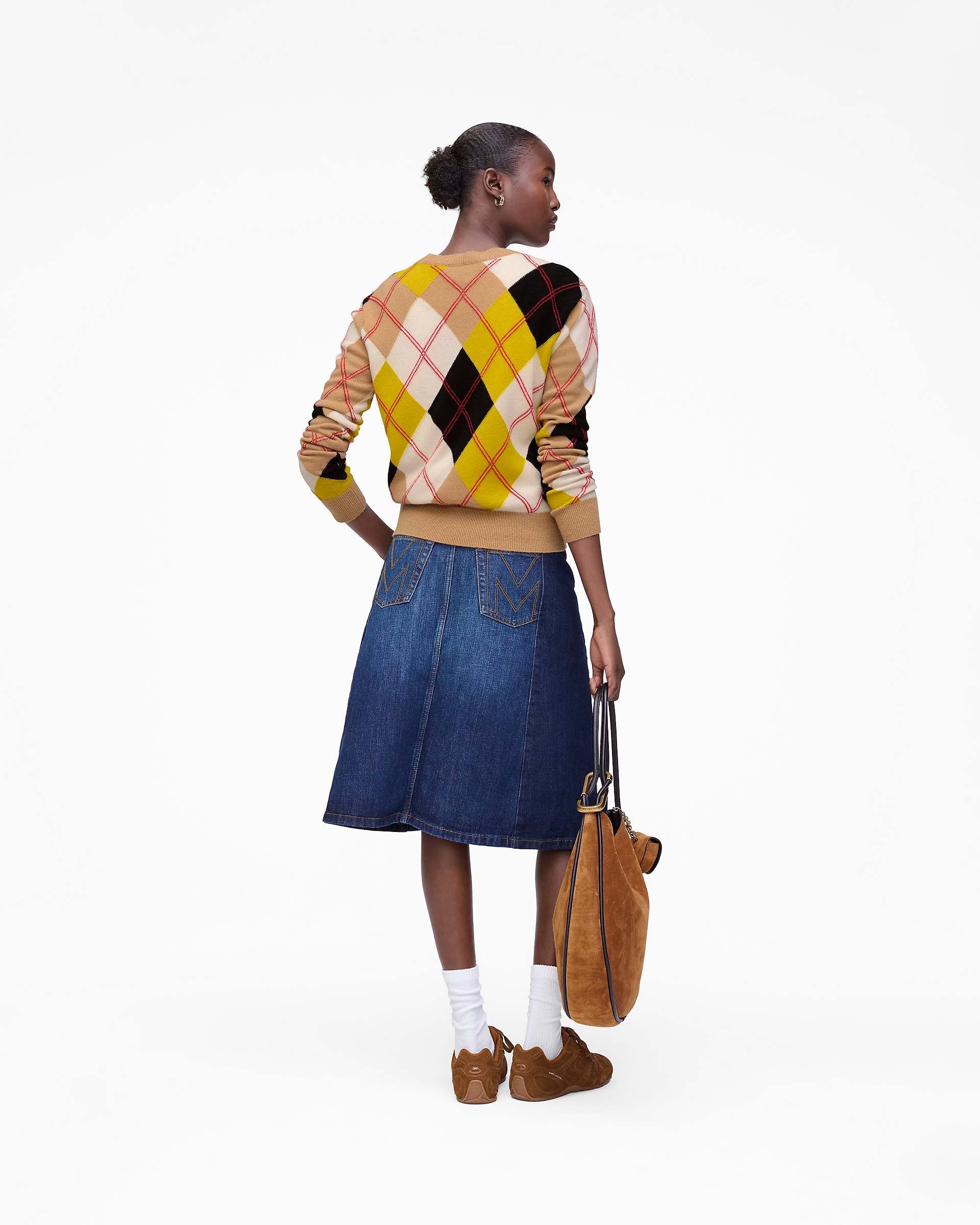 Preppy Daisy Argyle Crewneck - Joy Yellow Multi | Marc Jacobs for sale