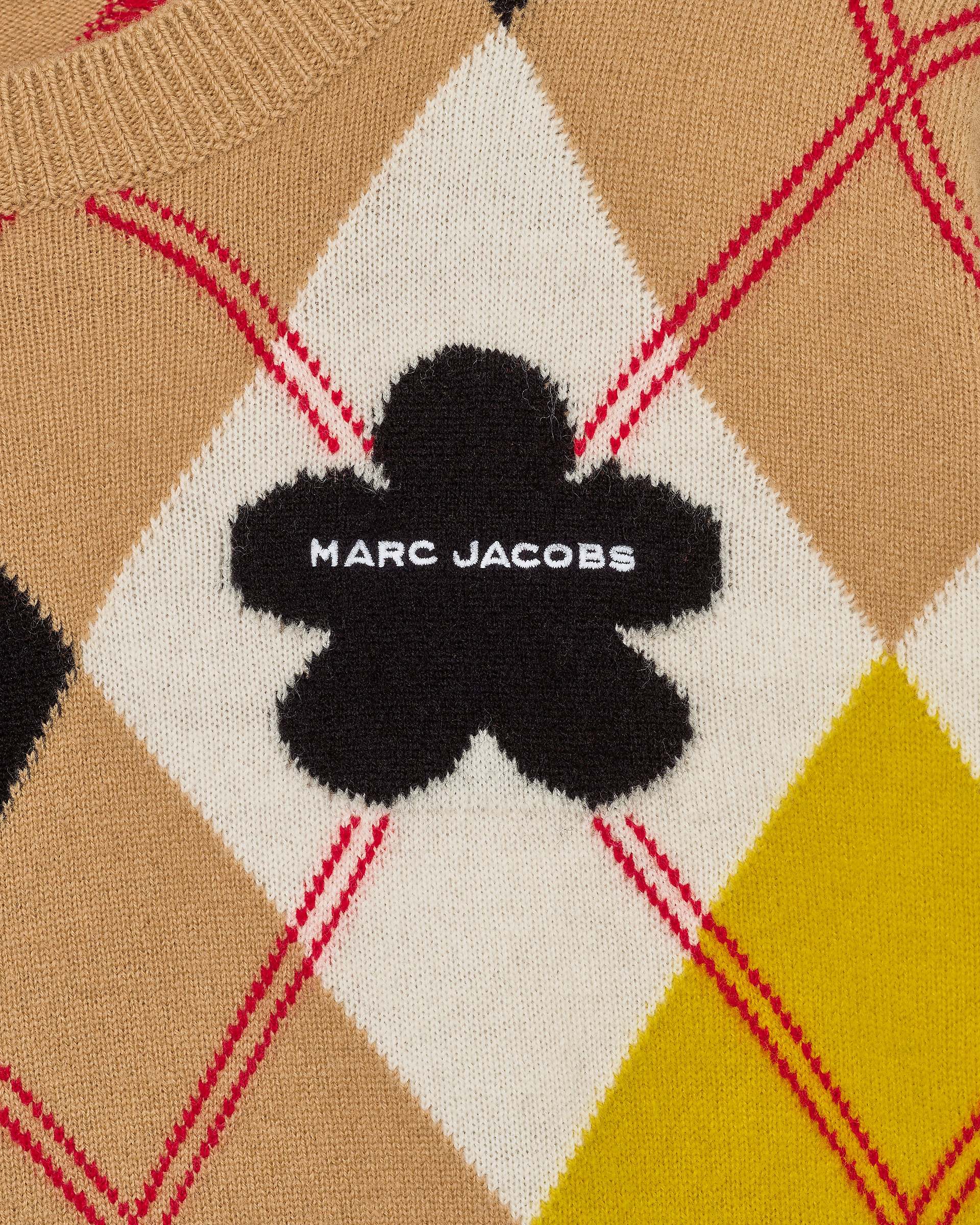 Preppy Daisy Argyle Crewneck - Joy Yellow Multi | Marc Jacobs for sale