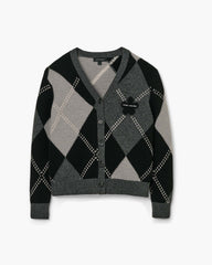 Preppy Daisy Argyle Cardigan - Black Multi | Marc Jacobs on sale