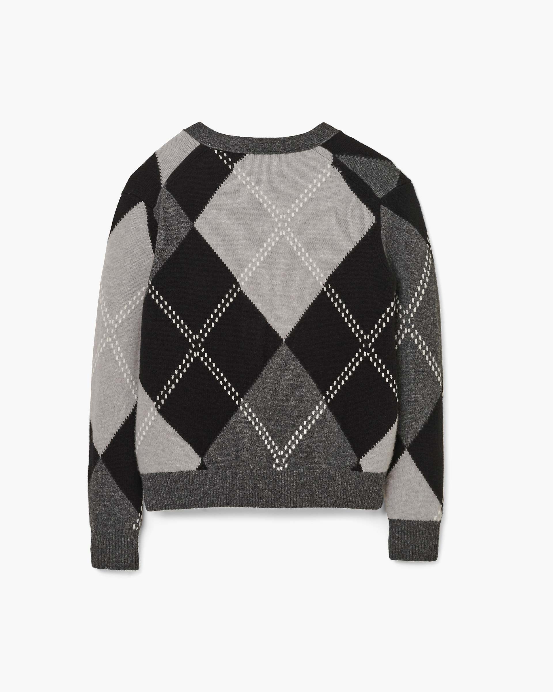 Preppy Daisy Argyle Cardigan - Black Multi | Marc Jacobs on sale