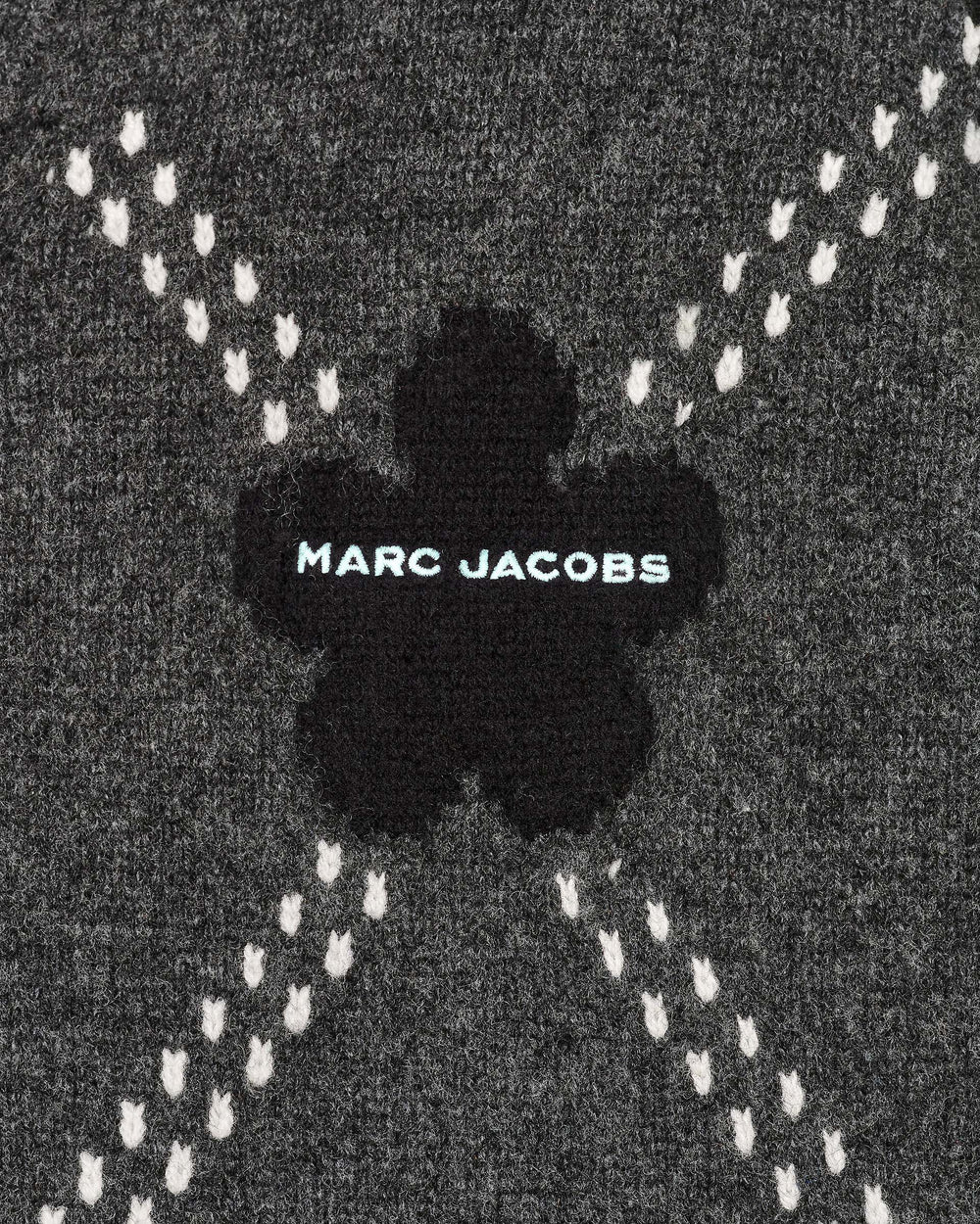 Preppy Daisy Argyle Cardigan - Black Multi | Marc Jacobs on sale