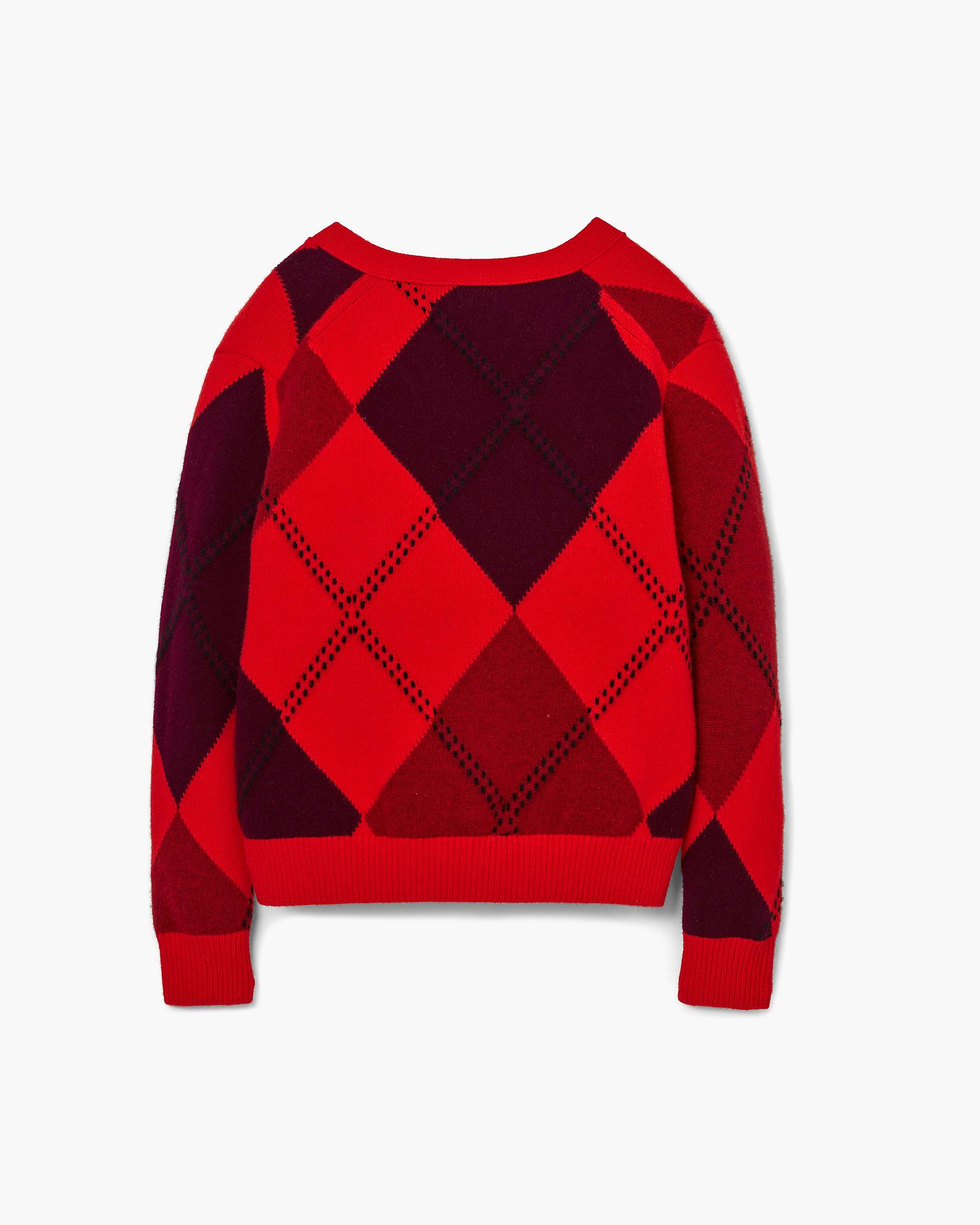 Preppy Daisy Argyle Cardigan - Red Multi | Marc Jacobs US