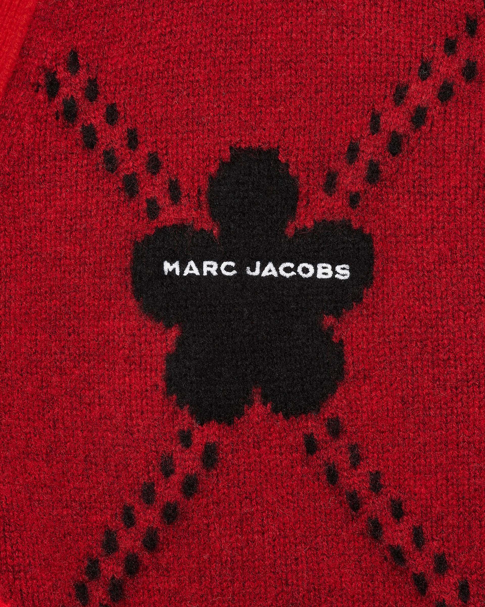 Preppy Daisy Argyle Cardigan - Red Multi | Marc Jacobs US