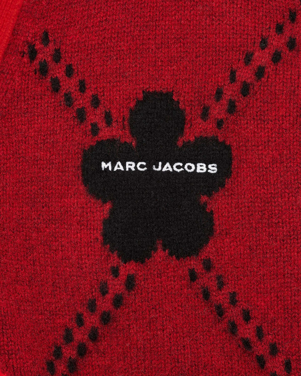Preppy Daisy Argyle Cardigan - Red Multi | Marc Jacobs US