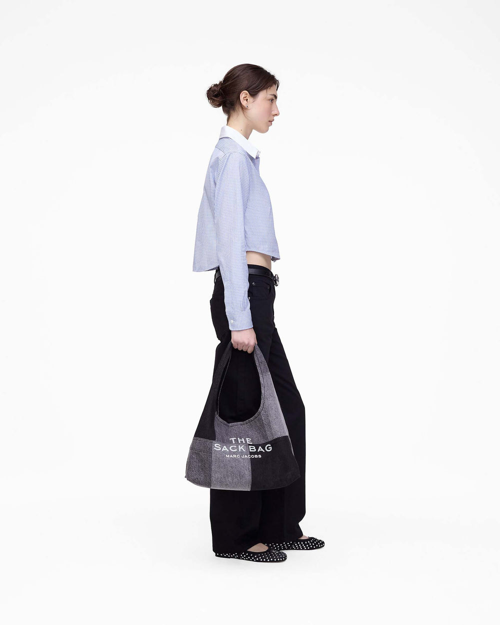 The Cropped Femme Shirt - Blue Multi | Marc Jacobs discount