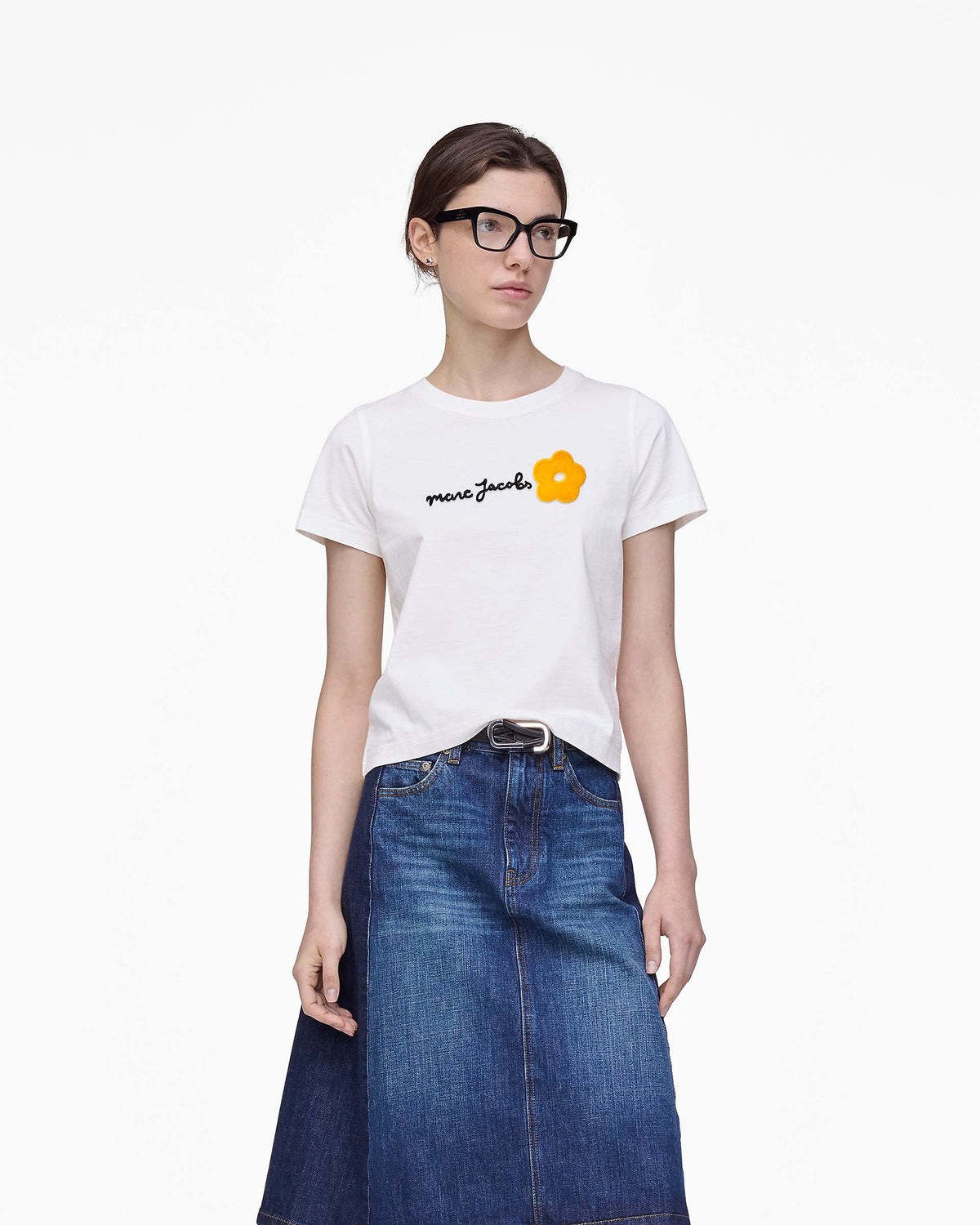Daisy Logo Slim Tee - White | Marc Jacobs online