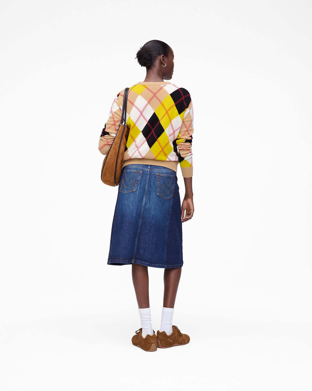 Two Tone Shadow Denim Skirt - Dark Slub Indigo | Marc Jacobs on sale