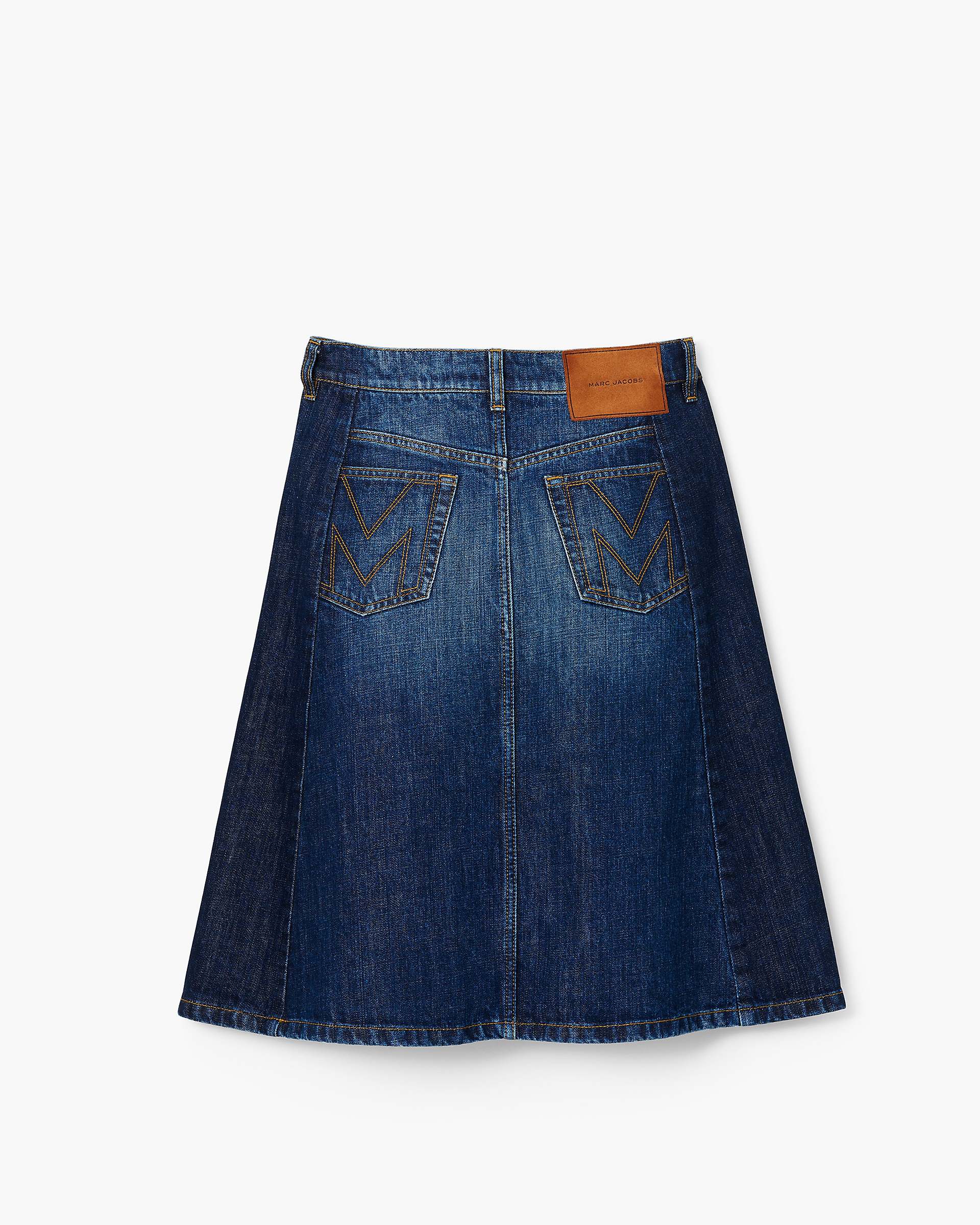 Two Tone Shadow Denim Skirt - Dark Slub Indigo | Marc Jacobs on sale