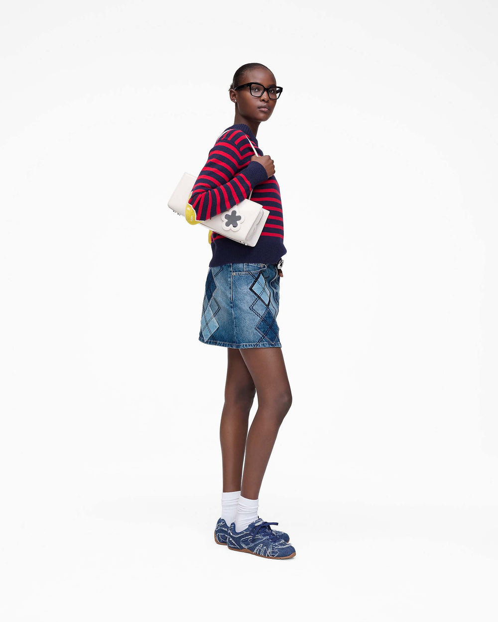 Argyle Patchwork Mini Skirt - Bright Indigo | Marc Jacobs US