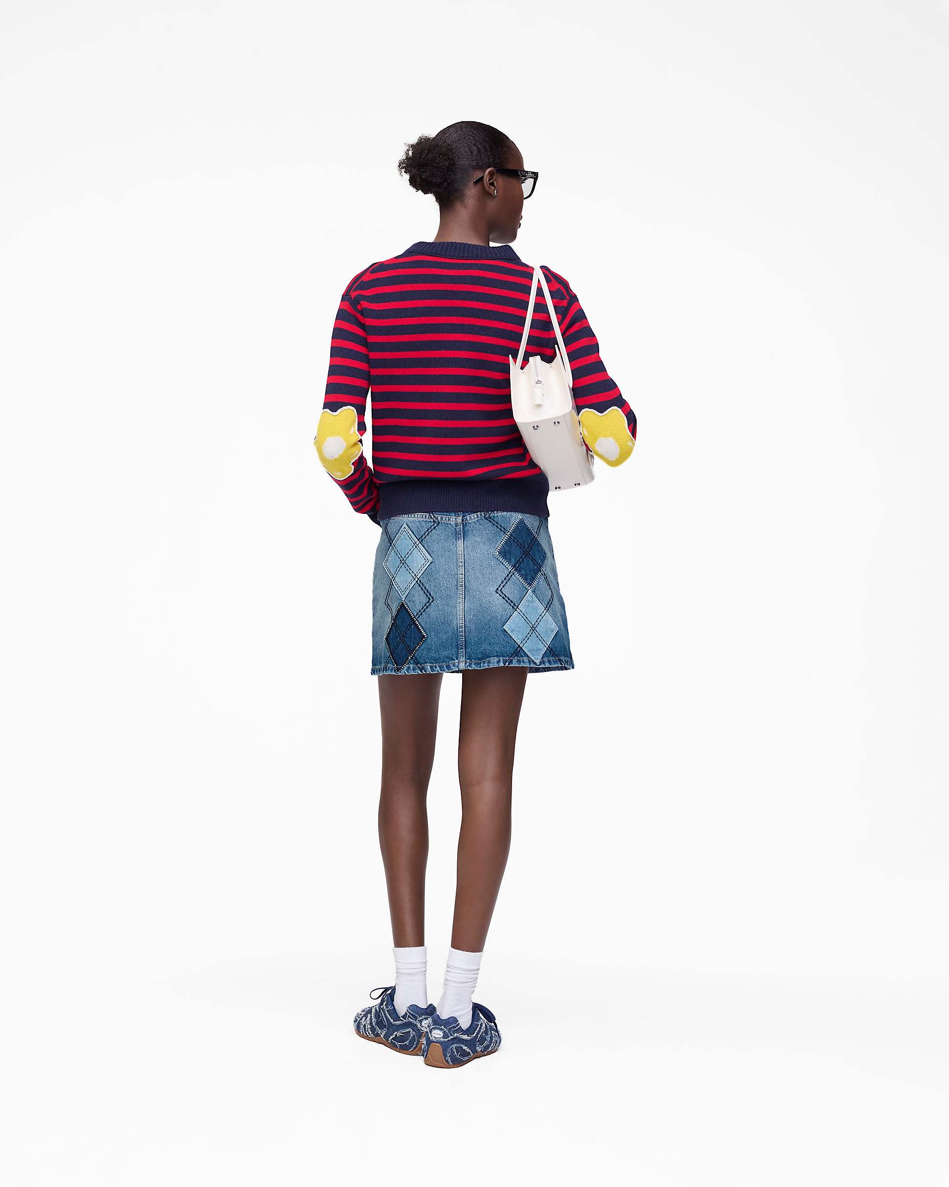 Argyle Patchwork Mini Skirt - Bright Indigo | Marc Jacobs US
