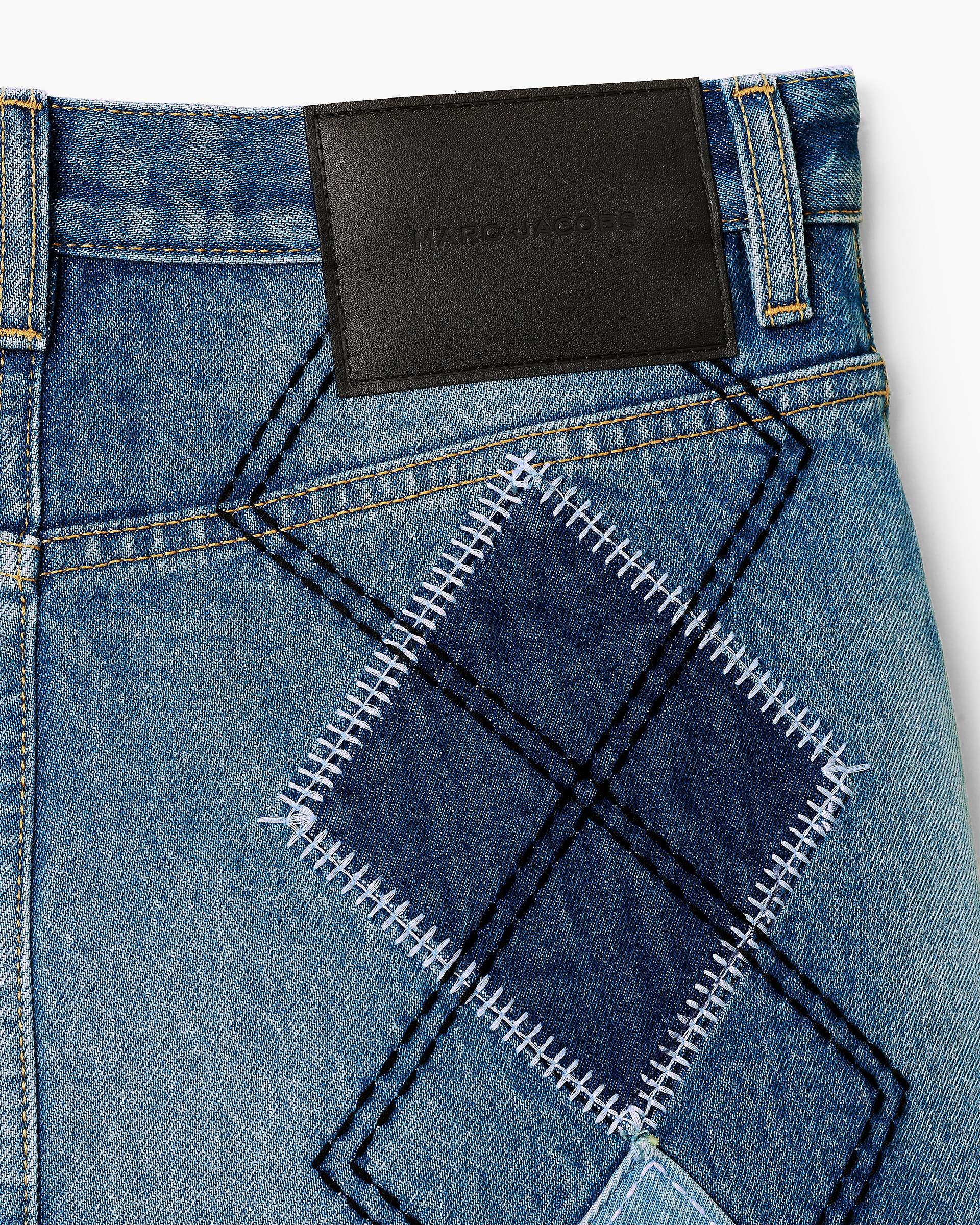 Argyle Patchwork Mini Skirt - Bright Indigo | Marc Jacobs US