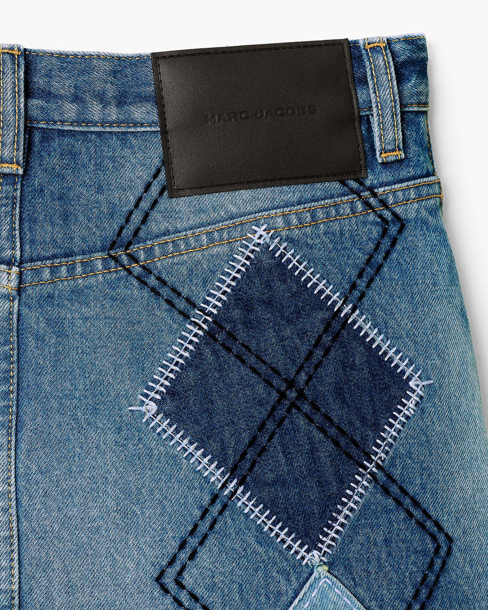 Argyle Patchwork Mini Skirt - Bright Indigo | Marc Jacobs US