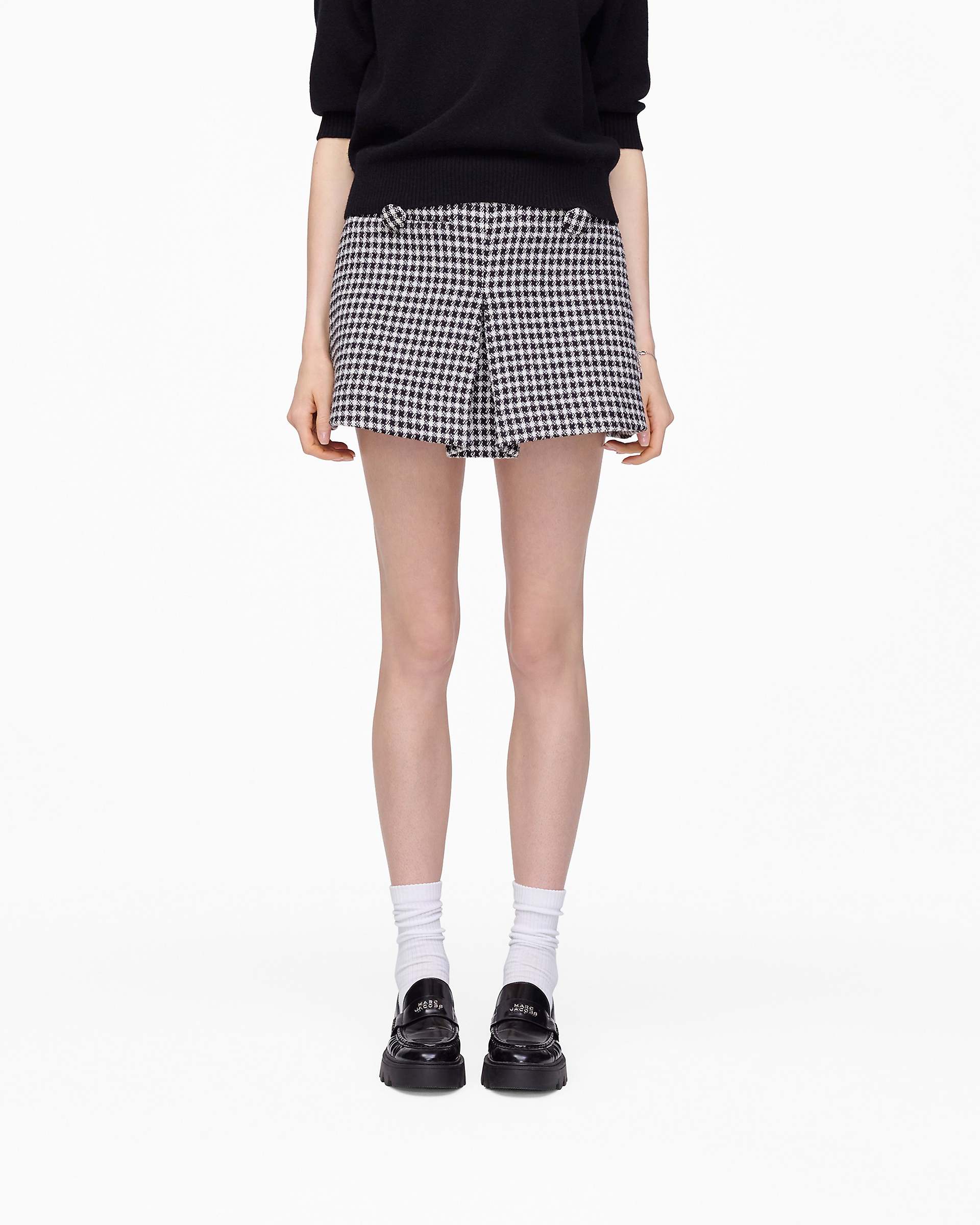 Gingham Tweed Mini Skirt - Black Multi | Marc Jacobs online