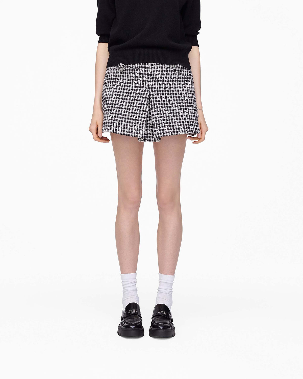 Gingham Tweed Mini Skirt - Black Multi | Marc Jacobs online