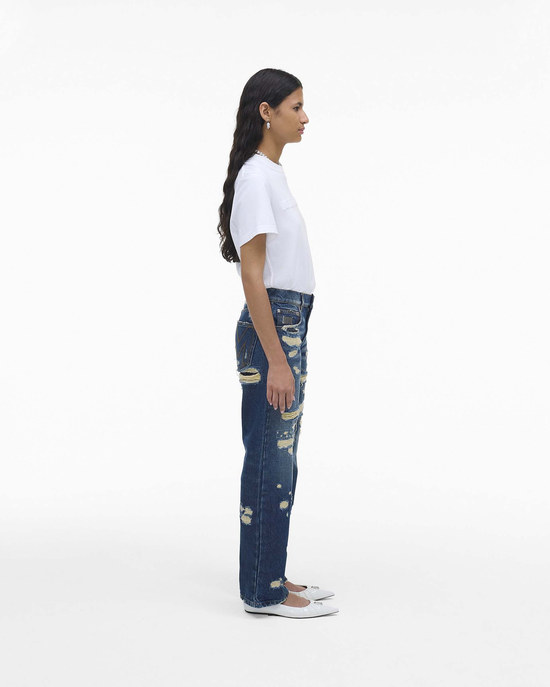 The Rip And Repair Straight Jean - Punk Indigo | Marc Jacobs on sale