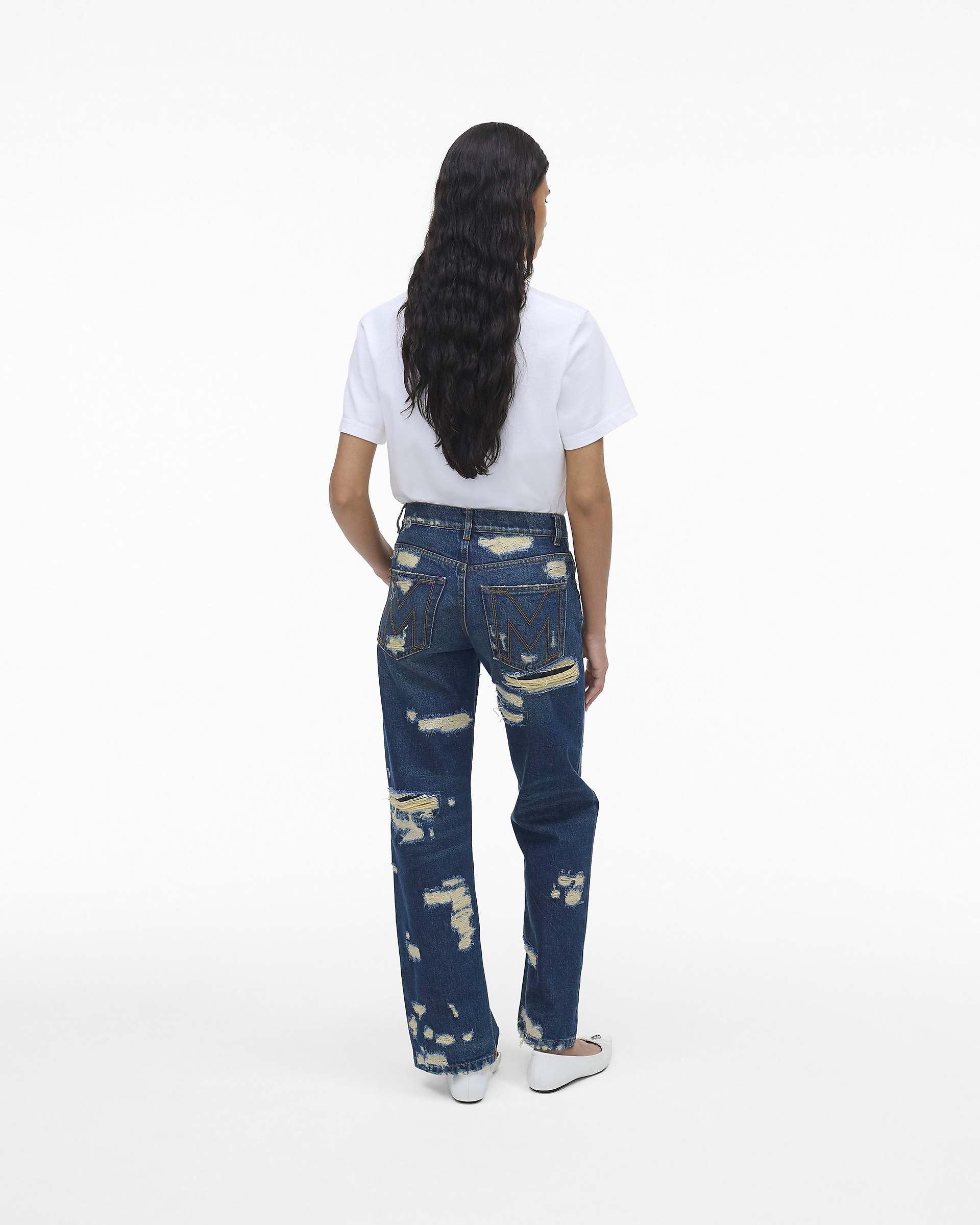 The Rip And Repair Straight Jean - Punk Indigo | Marc Jacobs on sale