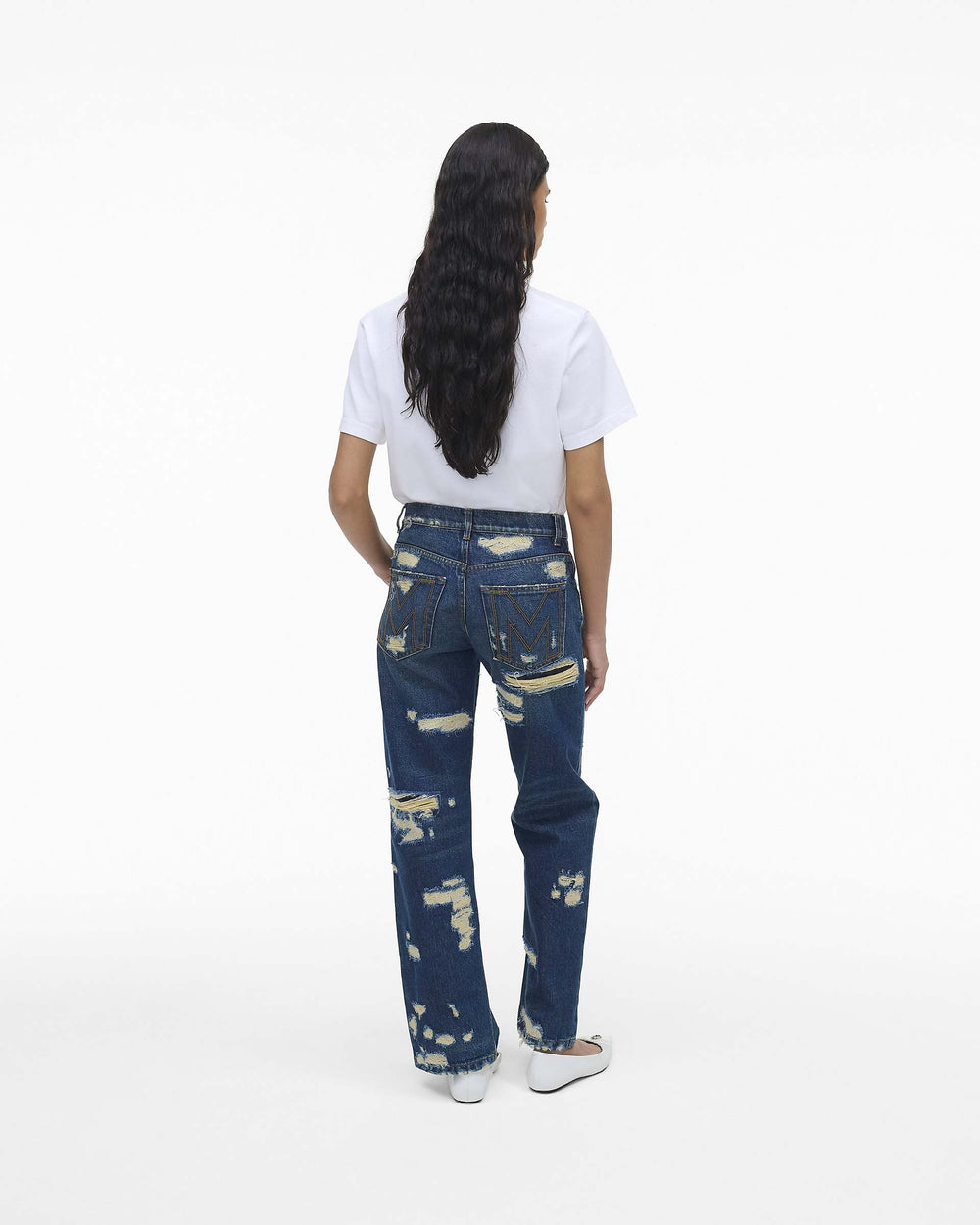 The Rip And Repair Straight Jean - Punk Indigo | Marc Jacobs on sale
