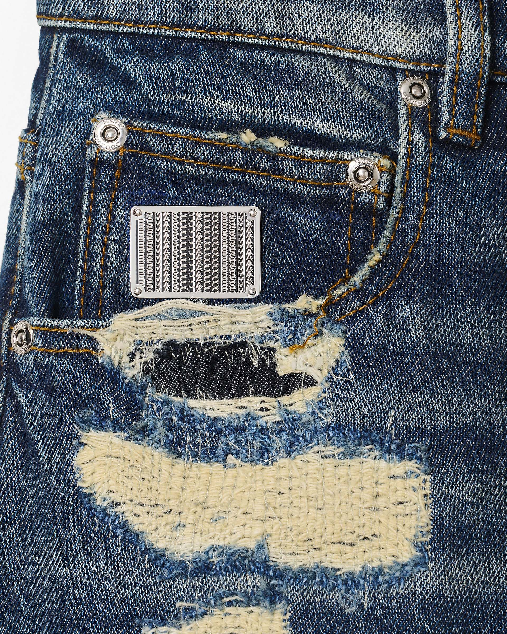 The Rip And Repair Straight Jean - Punk Indigo | Marc Jacobs on sale