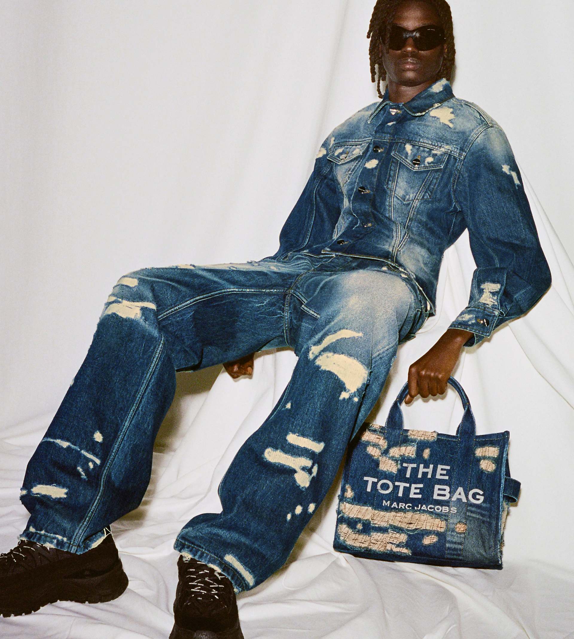 The Rip And Repair Straight Jean - Punk Indigo | Marc Jacobs on sale