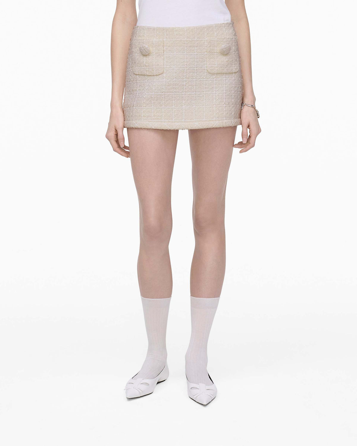 Tweed Mini Skirt - Ivory | Marc Jacobs online