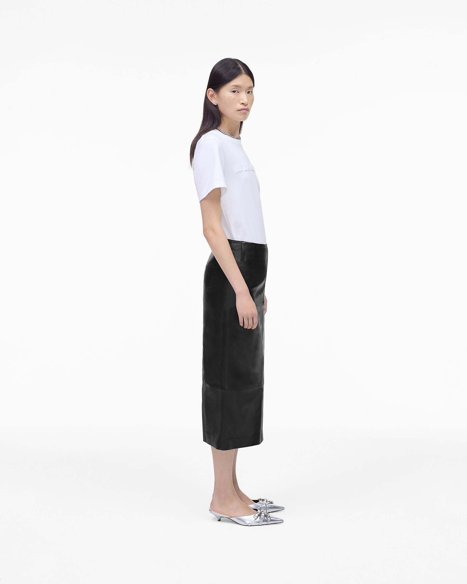 Leather Slim Skirt - Black | Marc Jacobs on sale