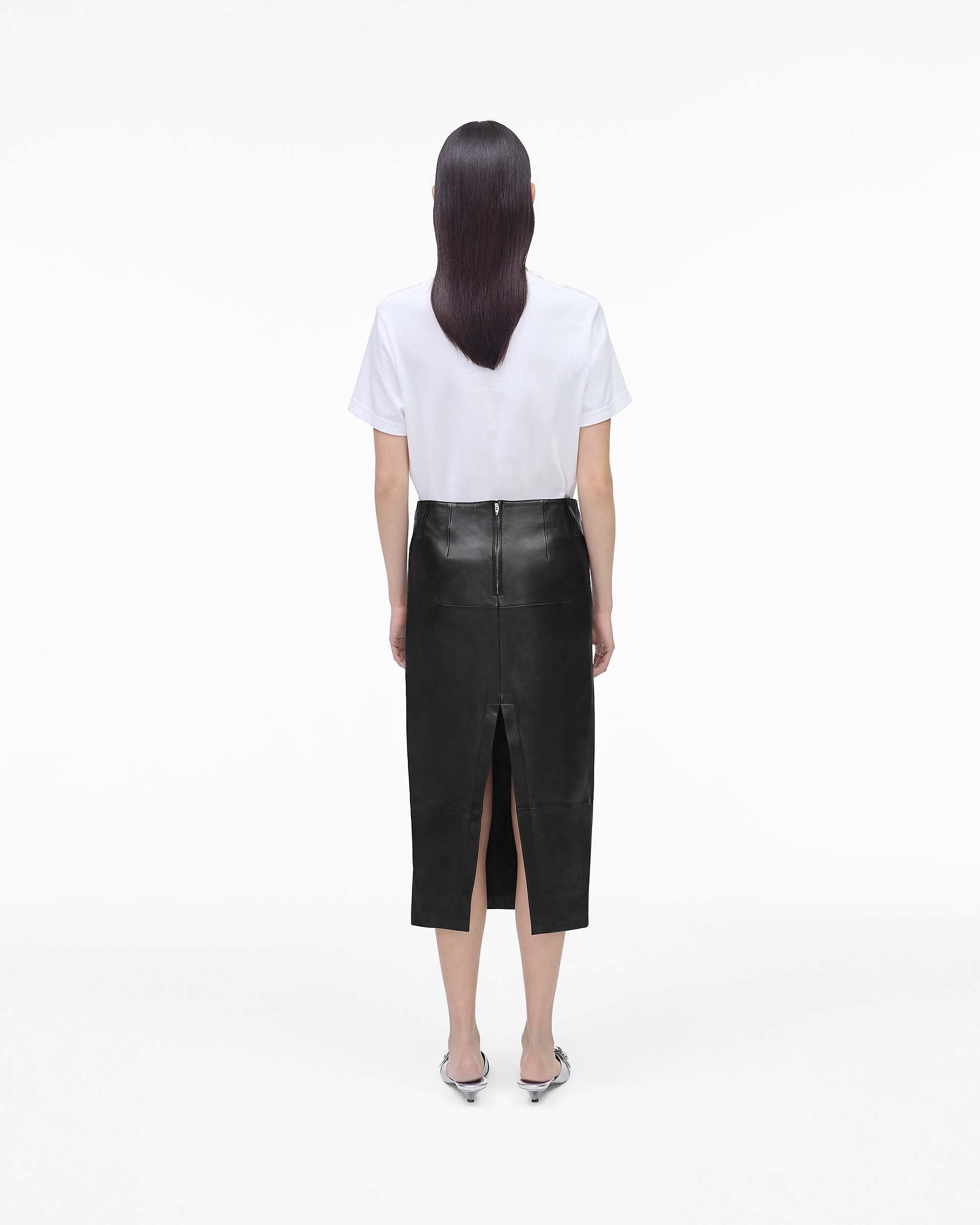 Leather Slim Skirt - Black | Marc Jacobs on sale