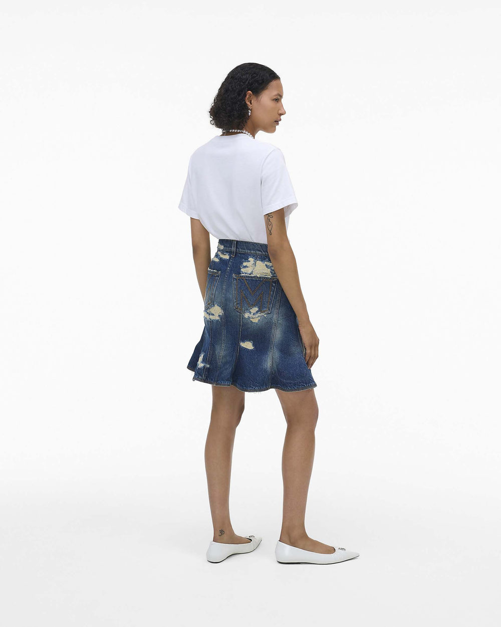 The Rip And Repair Fluted Mini Skirt - Punk Indigo | Marc Jacobs US