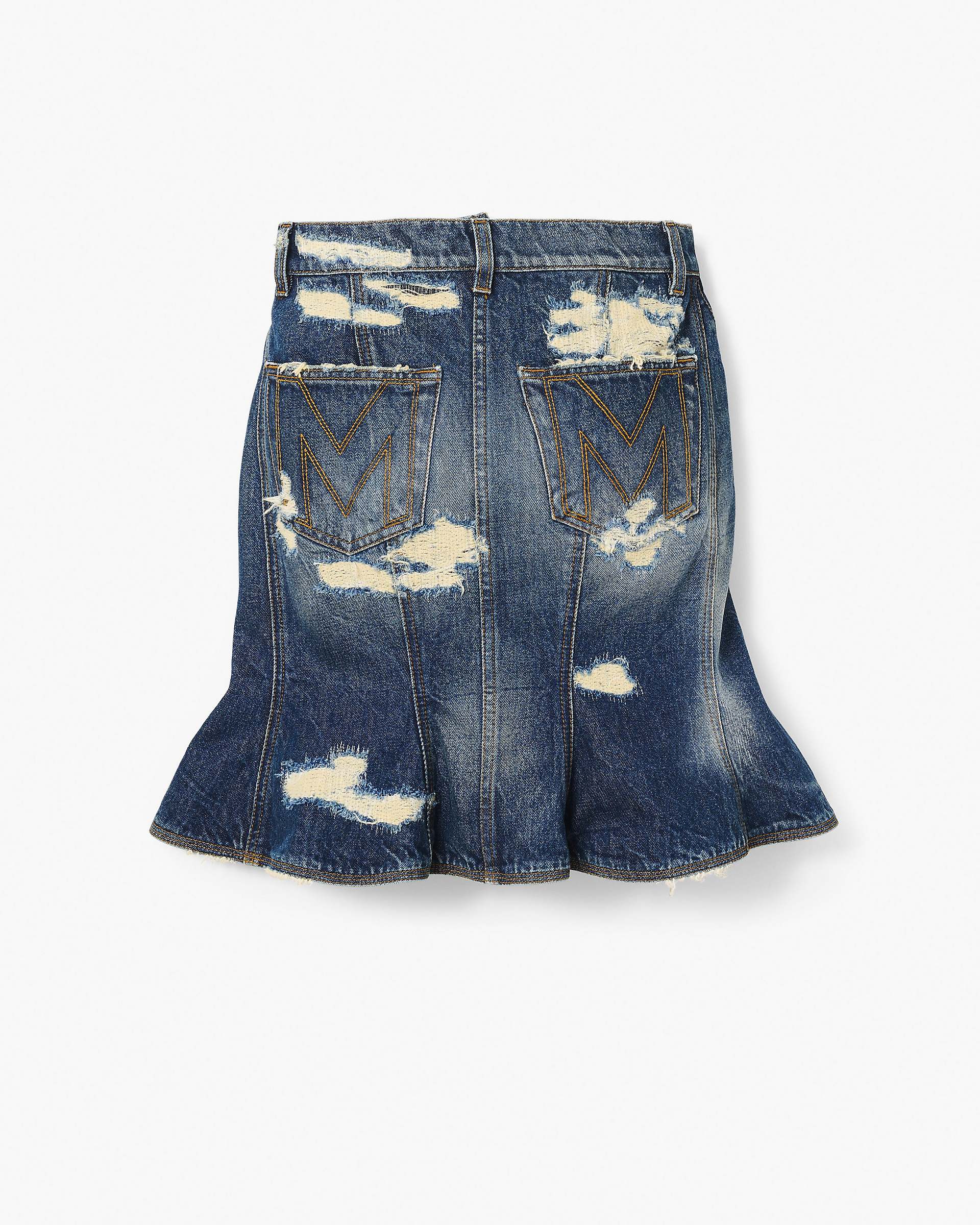 The Rip And Repair Fluted Mini Skirt - Punk Indigo | Marc Jacobs US