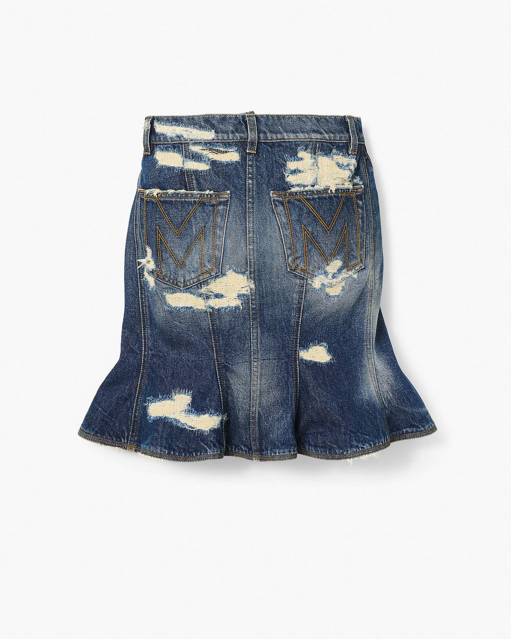The Rip And Repair Fluted Mini Skirt - Punk Indigo | Marc Jacobs US