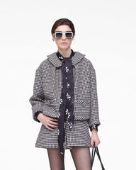 Gingham Tweed Jacket - Black Multi | Marc Jacobs discount